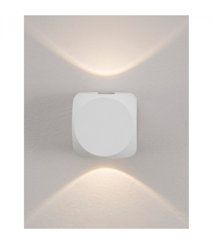Zari 2 Light Outdoor Up Down Wall Lamp Sandy White Aluminium Glass Cree LED 2x2W 285Lm 3000K IP54-3