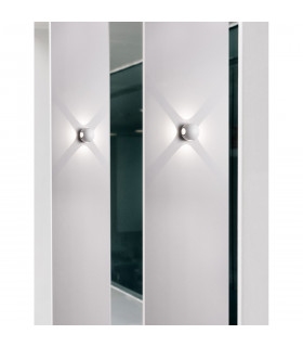 Como 4 Light Outdoor Flush Wall Lamp Sandy White Aluminium Glass LED 4x1W 265Lm 3000K IP54-2