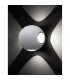 Como 4 Light Outdoor Flush Wall Lamp Sandy White Aluminium Glass LED 4x1W 265Lm 3000K IP54-3