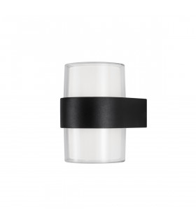 Darf 2 Light Outdoor Up Down Wall Lamp Sandy Black Aluminium ABS LED 2x5W 840Lm 3000K IP65-1