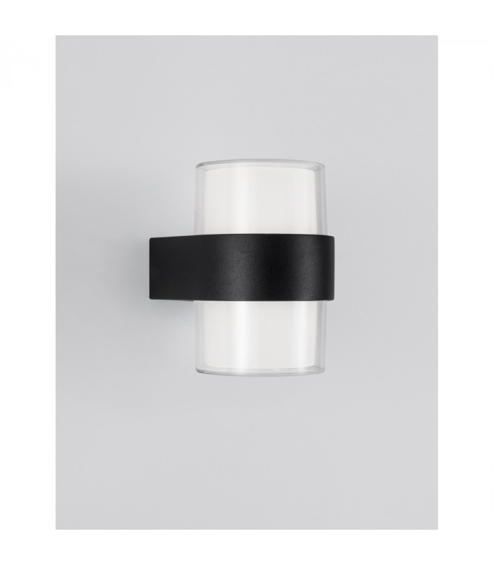 Darf 2 Light Outdoor Up Down Wall Lamp Sandy Black Aluminium ABS LED 2x5W 840Lm 3000K IP65-3