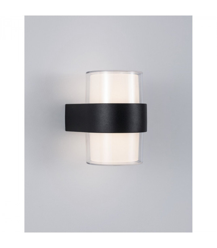 Darf 2 Light Outdoor Up Down Wall Lamp Sandy Black Aluminium ABS LED 2x5W 840Lm 3000K IP65-4