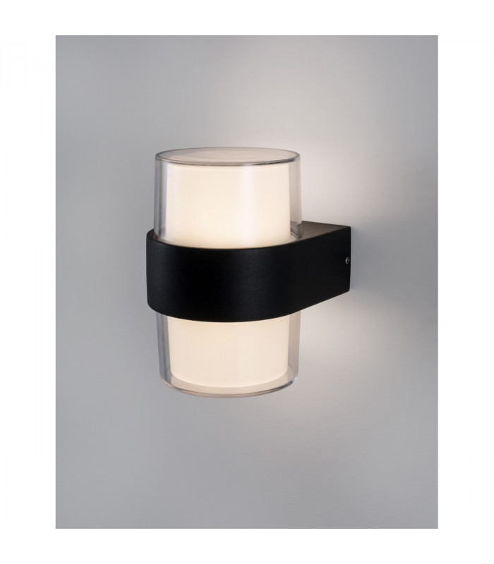 Darf 2 Light Outdoor Up Down Wall Lamp Sandy Black Aluminium ABS LED 2x5W 840Lm 3000K IP65-5