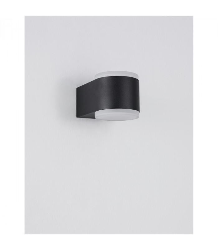 Nus 2 Light Outdoor Up Down Wall Lamp Black Aluminium LED 2x4W 943Lm 3000K IP54-3