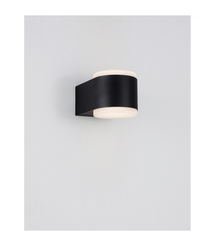 Nus 2 Light Outdoor Up Down Wall Lamp Black Aluminium LED 2x4W 943Lm 3000K IP54-4