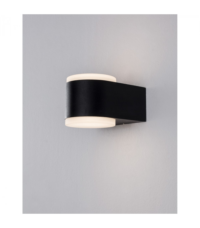 Nus 2 Light Outdoor Up Down Wall Lamp Black Aluminium LED 2x4W 943Lm 3000K IP54-5