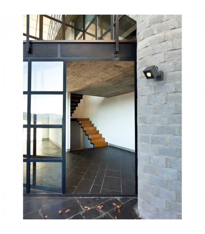 Focus Outdoor Display Light Dark Grey Aluminium Glass Osram LED 6W 420Lm 3000K IP54-2