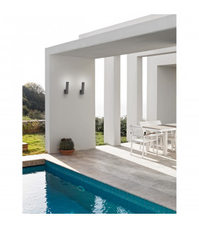 Vitoria Outdoor Modern Wall Lamp Dark Grey Aluminium LED 5W 522Lm 3000K IP65 AC Driver Included-2