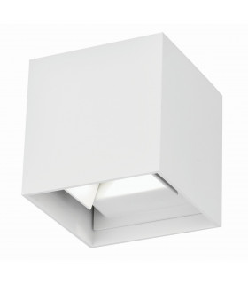 Como 2 Light Outdoor Up Down Wall Lamp Sandy White Aluminium LED 2x3W 510Lm 3000K Adjustable IP54-1