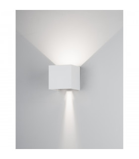 Como 2 Light Outdoor Up Down Wall Lamp Sandy White Aluminium LED 2x3W 510Lm 3000K Adjustable IP54-2