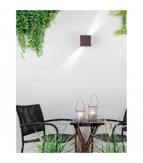 Como 2 Light Outdoor Up Down Wall Lamp Antique Brown Aluminium LED 2x3W 510Lm 3000K Adjustable IP54-2