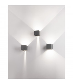 Como 2 Light Outdoor Up Down Wall Lamp Dark Grey Aluminium LED 2x3W 510Lm 3000K  Adjustable IP54-2