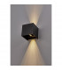 Epic 2 Light Outdoor Up Down Wall Lamp Black Aluminium LED 2x10W 1950Lm 3000K Adjustable IP54-4