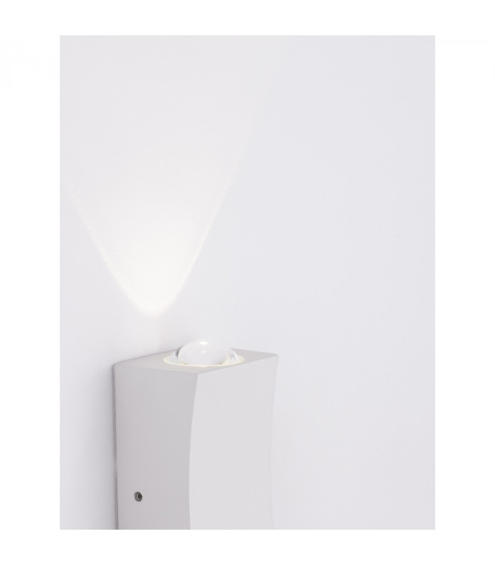 Dewei 2 Light Outdoor Up Down Wall Lamp White Aluminium LED 2x2W 400Lm 3000K 500mA IP54-5