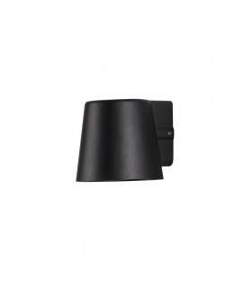 Ovi Outdoor Down Wall Lamp Black Aluminium Glass LED GU10 1x7W IP54-1