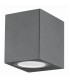 Nero Square Outdoor Down Wall Lamp Dark Grey Aluminium Glass LED GU10 1x7W IP54-1