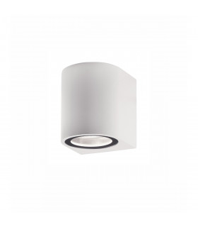 Nero Round Outdoor Down Wall Lamp Aluminium White Glass LED GU10 1x7W IP54-1