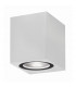 Nero Square Outdoor Down Wall Lamp Aluminium White Glass LED GU10 1x7W IP54-1