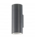 Nodus 2 Light Outdoor Up Down Wall Lamp Dark Grey Aluminium Glass LED GU10 2x7W IP54-1