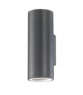 Nodus 2 Light Outdoor Up Down Wall Lamp Dark Grey Aluminium Glass LED GU10 2x7W IP54-1