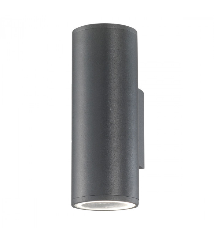Nodus 2 Light Outdoor Up Down Wall Lamp Dark Grey Aluminium Glass LED GU10 2x7W IP54-1