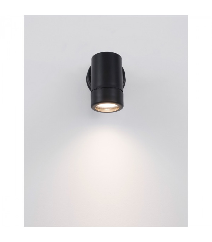 Limbio Outdoor Down Wall Lamp Black ABS Glass LED GU10 1x7W IP44-2