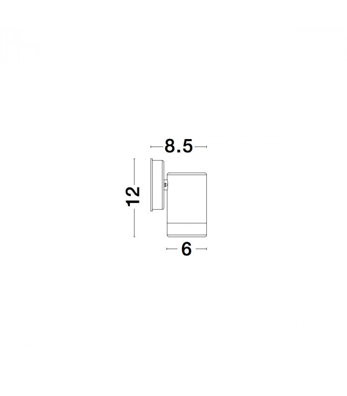 Limbio Outdoor Down Wall Lamp Black ABS Glass LED GU10 1x7W IP44-6