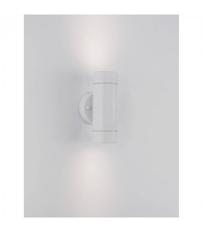 Limbio 2 Light Outdoor Up Down Wall Lamp Glass LED GU10 2x7W IP44-4
