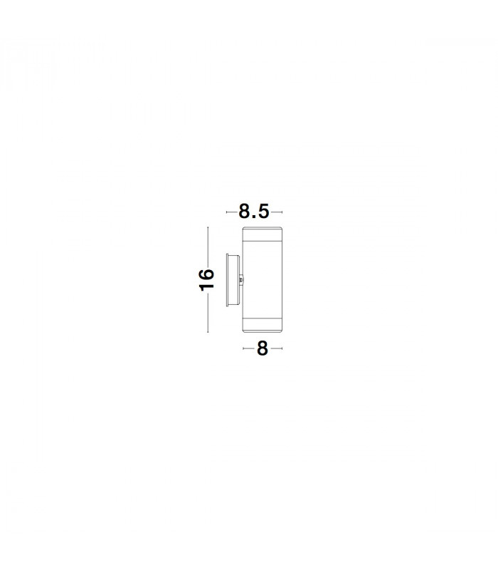 Limbio 2 Light Outdoor Up Down Wall Lamp Glass LED GU10 2x7W IP44-5