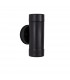 Limbio 2 Light Outdoor Up Down Wall Lamp Black ABS Glass LED GU10 2x7W IP44-1