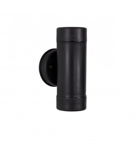 Limbio 2 Light Outdoor Up Down Wall Lamp Black ABS Glass LED GU10 2x7W IP44-1