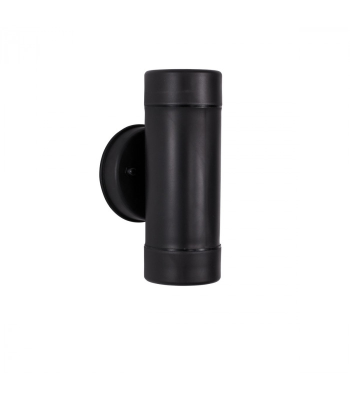 Limbio 2 Light Outdoor Up Down Wall Lamp Black ABS Glass LED GU10 2x7W IP44-1