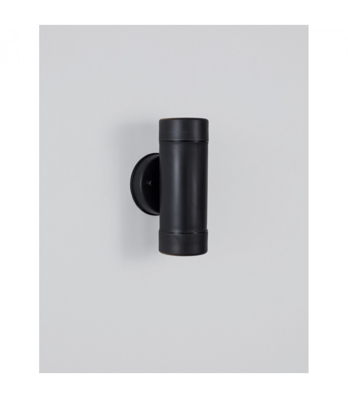 Limbio 2 Light Outdoor Up Down Wall Lamp Black ABS Glass LED GU10 2x7W IP44-4