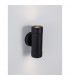 Limbio 2 Light Outdoor Up Down Wall Lamp Black ABS Glass LED GU10 2x7W IP44-6