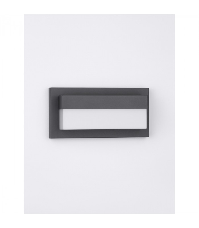 Leto 29cm Outdoor Modern Wall Lamp Sandy Black Aluminium LED 18W 2132Lm 3000K IP65-3