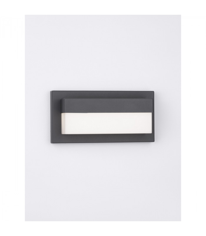 Leto 29cm Outdoor Modern Wall Lamp Sandy Black Aluminium LED 18W 2132Lm 3000K IP65-4