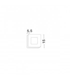 Tune Square Outdoor Modern Wall Lamp Sandy White Aluminium LED 9W 620Lm 3000K IP65-2