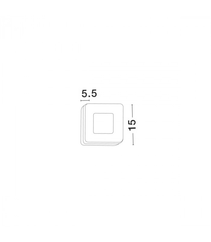 Tune Square Outdoor Modern Wall Lamp Sandy White Aluminium LED 9W 620Lm 3000K IP65-2