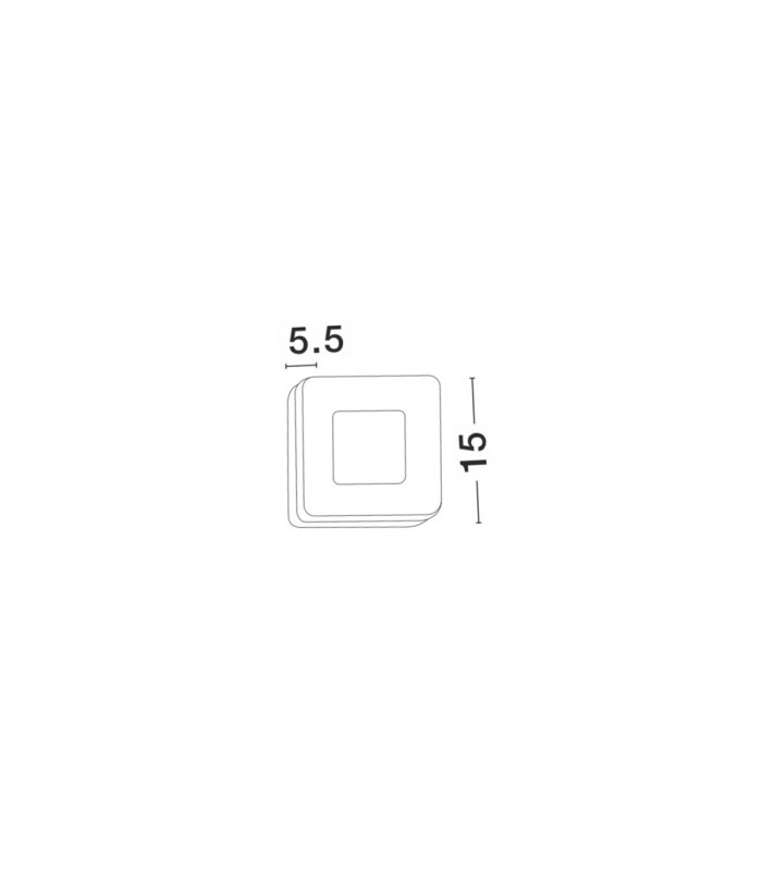 Tune Square Outdoor Modern Wall Lamp Sandy Black Aluminium LED 9W 620Lm 3000K IP65-3