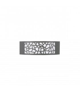 Zenith Patterned Bathroom Wall Lamp Dark Grey Stainless Aluminium LED E27 IP44-1