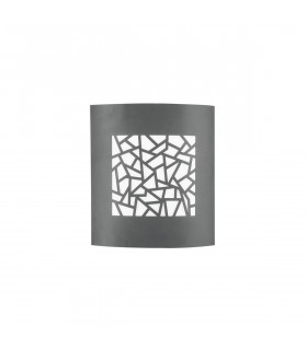Zenith Patterned Bathroom Wall Lamp Dark Grey Aluminium White LED E27 IP44-1