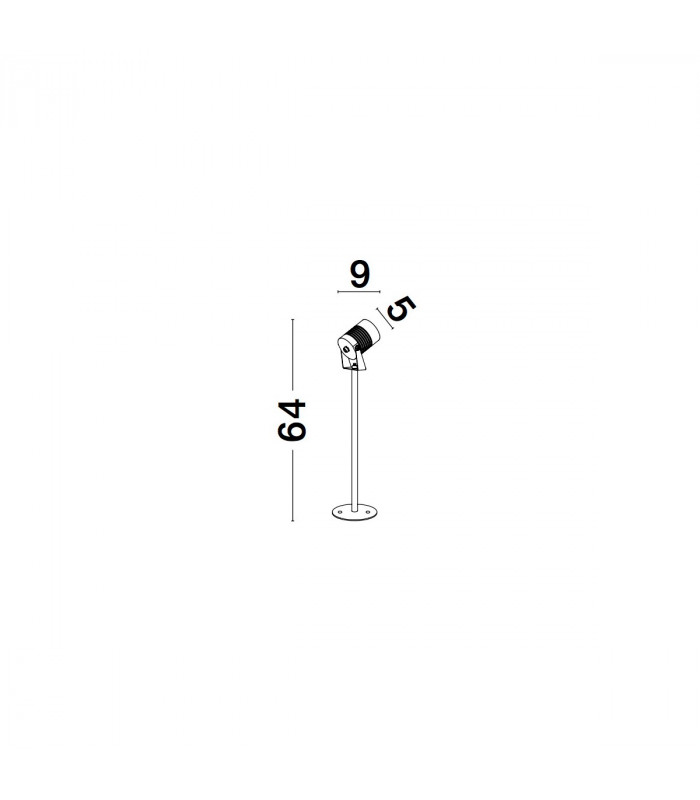 Fend 64cm Outdoor Bollard Black Aluminium Glass LED 5W 378Lm 3000K IP65-8