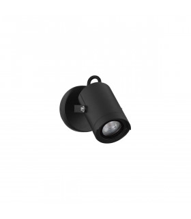 Kimiko Wall Mounted Outdoor Display Light Black Aluminium Clear Glass LED GU10 1x10W IP54-1