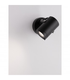 Kimiko Wall Mounted Outdoor Display Light Black Aluminium Clear Glass LED GU10 1x10W IP54-2