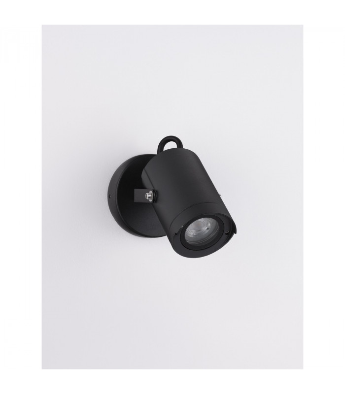 Kimiko Wall Mounted Outdoor Display Light Black Aluminium Clear Glass LED GU10 1x10W IP54-3