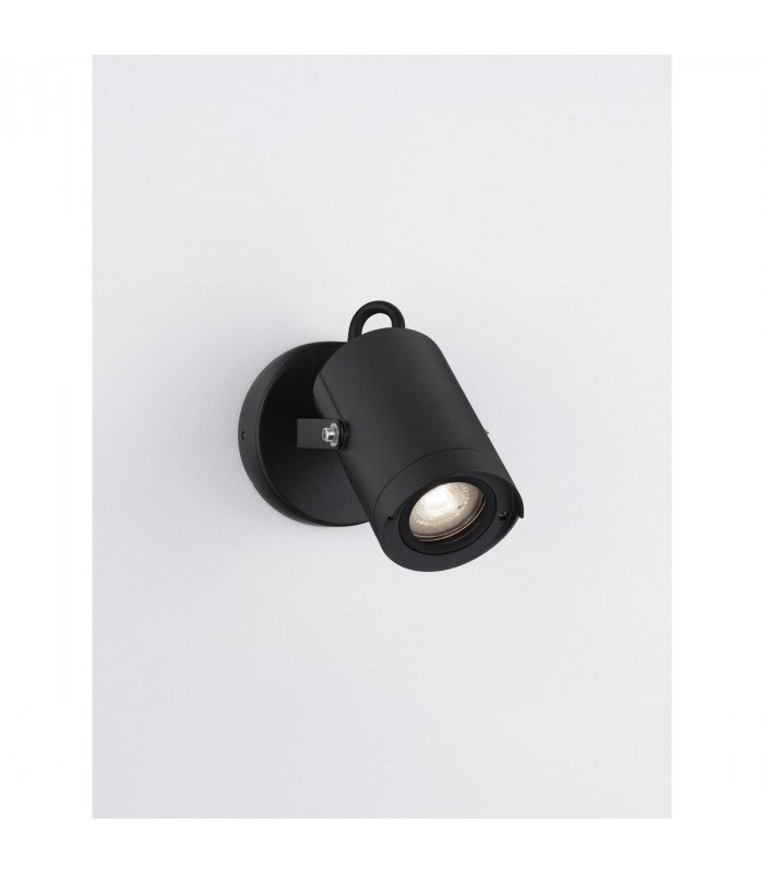 Kimiko Wall Mounted Outdoor Display Light Black Aluminium Clear Glass LED GU10 1x10W IP54-4