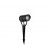 Kimiko 21cm Outdoor Spike Black Aluminium Clear Glass LED GU10 1x10W IP54-1