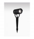 Kimiko 21cm Outdoor Spike Black Aluminium Clear Glass LED GU10 1x10W IP54-4