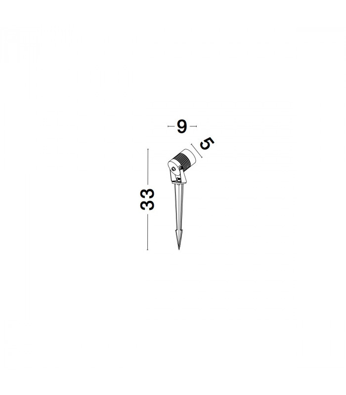 Stake 33cm Outdoor Spike Black Aluminium Glass LED 5W 378Lm 3000K IP65-3