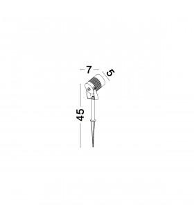 Stake 45cm Outdoor Spike Black Aluminium Glass LED 5W 378Lm 3000K IP65-2